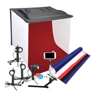 EMART Emart Photography 24 x 24 Inches Table Top Photo Studio Continous Lighting LED Light Shooting Tent Box Kit, Camera Tripod & Cell Phone Holder