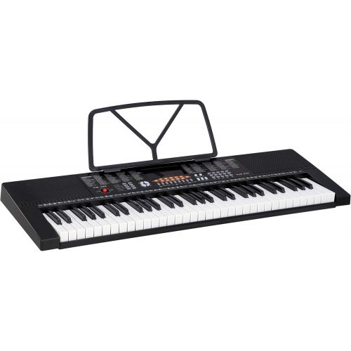  [아마존베스트]Smartxchoices 61-Key Portable Electronic Keyboard Piano LCD Display Keyboard Kit with Adjustable Stand, Stool, Headphones, Microphone & Music Stand