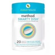 method Smarty Dish Non-toxic Dishwasher Detergent Tabs Free of Dyes + Perfumes 20.0ea - pack of 2