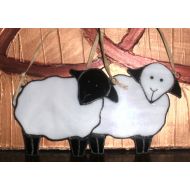 Smashingglass Stained Glass Irish Sheep Suncatcher/Ornament