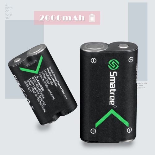  [아마존 핫딜]  [아마존핫딜]By Smatree Smatree Xbox One Battery Pack 2 x 2000mAh Rechargeable Battery for Xbox One/Xbox One S/Xbox One X/Xbox One Elite Wireless Controller