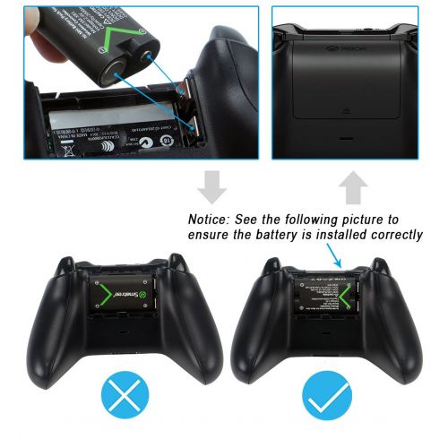  [아마존 핫딜]  [아마존핫딜]By Smatree Smatree Xbox One Battery Pack 2 x 2000mAh Rechargeable Battery for Xbox One/Xbox One S/Xbox One X/Xbox One Elite Wireless Controller