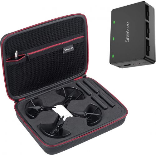  Smatree Carry Case & Portable Charging Station Compatible for DJI Tello Drone(Tello Drone and 4 Tello Flight Batteries is not Included)