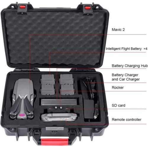  Smatree 17.6L Waterproof Carrying Case Compatible for DJI Mavic 2 Pro / DJI Mavic 2 Zoom Fly More Combo with Remote Controller(NOT for Smart Controller)