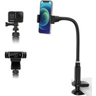 Smatree Smartree iPhone Bed Holder Mount, Adjustable Jaws Flex Clamp Mount Compatible with iPhone 13/13Pro12/12 Pro, GoPro Hero 9/8/7/6/5 Camera, LED Ring Light, Logitech Webcam Camera