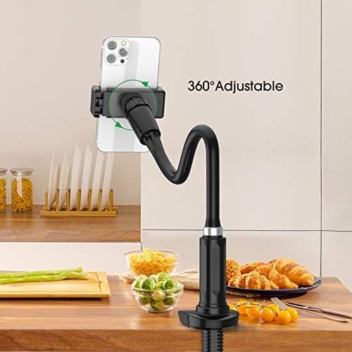  Smatree Smartree iPhone Bed Holder Mount, Adjustable Jaws Flex Clamp Mount Compatible with iPhone 13/13Pro12/12 Pro, GoPro Hero 9/8/7/6/5 Camera, LED Ring Light, Logitech Webcam Camera