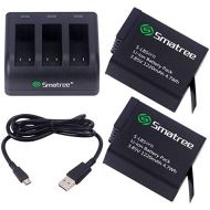 Smatree (2 Pack)Rechargeable Battery with 3-Channel Charger Compatible for GoPro Hero 8/7/6/5 Black