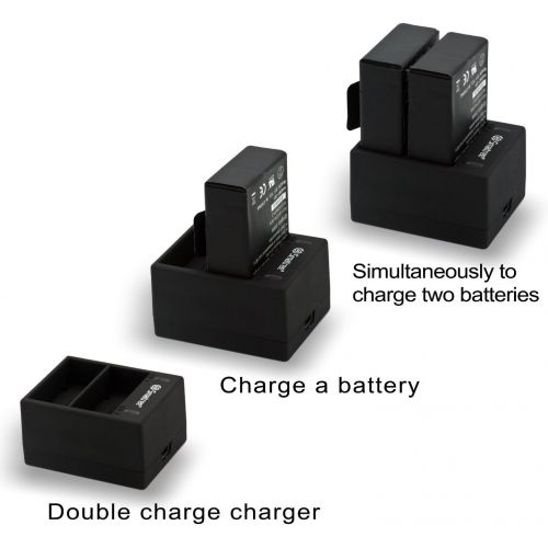  Smatree Rechargeable Battery and Dual Rapid Charger Compatible for GoPro Hero3+ / Hero 3 Camera