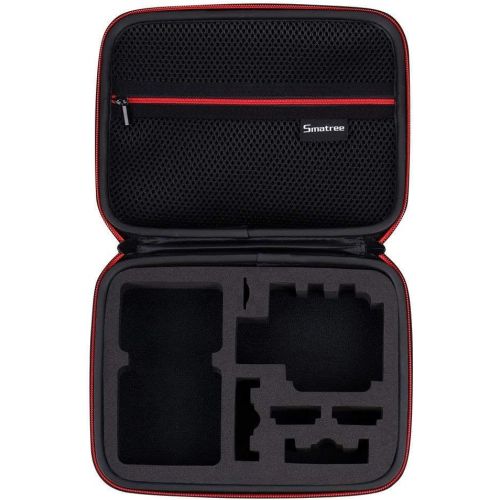  Smatree Carrying Case with F3 Floating Carbon Fiber Hand Grip Compatible for Gopro Hero 9/8/7/6/5 /DJI Osmo Action