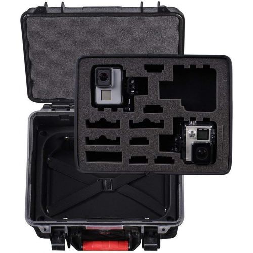  Smatree GA700-3 Waterproof Hard Case with F3 Floating Carbon Fiber Hand Grip Compatible for Gopro Hero 9/8/7/6/5 /DJI Osmo Action
