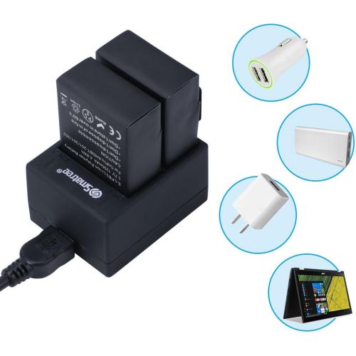  Smatree Rechargeable Battery and Dual Charger Compatible for GoPro Hero3+ / Hero 3 Camera