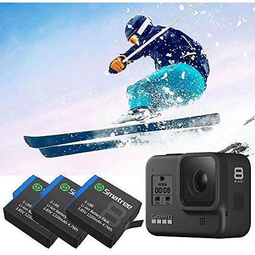  Smatree Rechargeable Battery with 3-Channel Charger Compatible for GoPro Hero 8/7/6 Black and Hero 5 Black Firmware V2.70 (3 Pack)