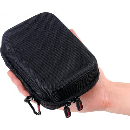  Smatree Carrying Case Compatible for GoPro Hero 8/7/6/5/4/3+/3/2/1/GOPRO Hero (2018)/DJI Osmo Action(Black & Red)-Extra-Small