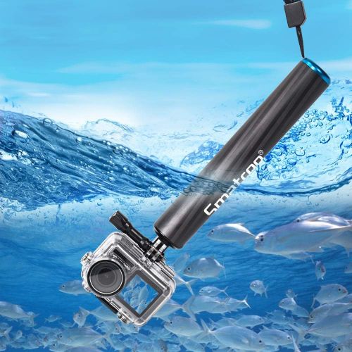  Smatree F2 Waterproof Floating Carbon Fiber Selfie Stick Compatible for GoPro MAX/ Hero10/9/8/7/6/5/4/3 Plus/3/2/1/DJI OSMO Action/DJI OSMO Action 2 Camera