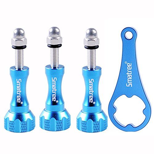  Smatree 3pcs Long Aluminum ThumbScrew Set + Wrench Compatible for Gopro Max/ Gopro Session, Hero 8,7,6, 5, 4, 3+, 3, 2, 1,GoPro Hero 2018/DJI OSMO Action Cameras