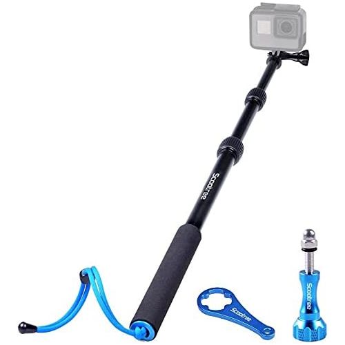  [아마존베스트]Smatree All Aluminium Legierung Teleskopstange fuer DJI OSMO Action/GoPro Hero Max/GoPro Hero2018, Hero 9/8/7/6/5/4/3/2/Session/Fusion