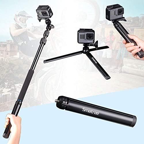  [아마존베스트]Smatree SmaPole DC Selfie Stick with Tripod for Gopro Hero 3+/3/2/1/5/4Session, Compact Camera (1/4ThreadMobile Phones