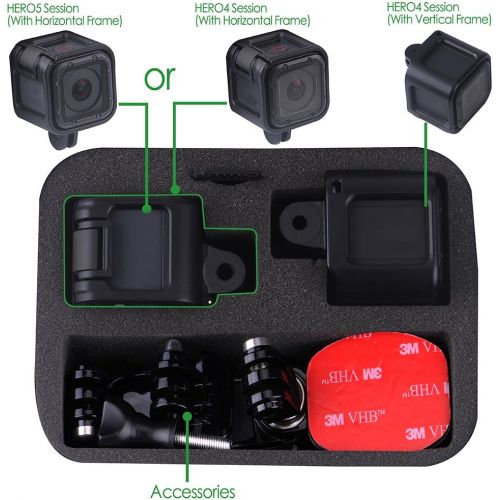  Smatree Carrying Case Compatible for GoPro HERO 5 Session/ Hero 4 Session (Camera and Accessories NOT included)