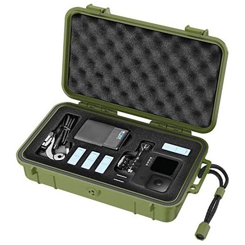  Smatree Waterproof Hard Case Compatible for Gopro Hero 10/9/8/7/6/5/Hero 2018 /DJI Osmo Action, 9.6 × 5.5 × 2.8 Inches (Camera and Accessories NOT Included) (Green)
