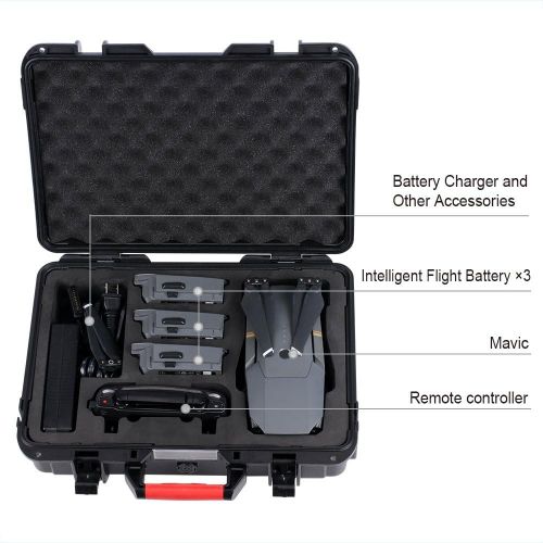  Smatree 10.2L Waterproof Carrying Case Compatible for Mavic Platinum/DJI Mavic Pro Mavic Fly More Combo（Not fit for Mavic 2 Pro/Mavic 2 Zoom）