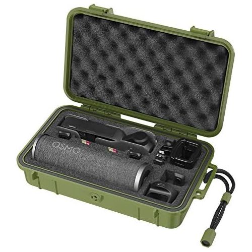  Smatree 2.4L Hard Carrying Case,Travel Storage Bag Compatible with DJI Osmo Pocket 2/Osmo Pocket Camera and Accessories（Green）