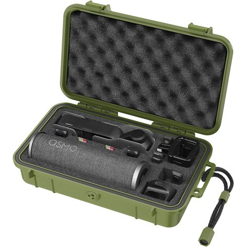  Smatree 2.4L Hard Carrying Case,Travel Storage Bag Compatible with DJI Osmo Pocket 2/Osmo Pocket Camera and Accessories（Green）