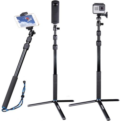  Smatree Telescoping Selfie StickMonopod for GoPro Hero Fusion76543+3SessionGOPRO Hero (2018)Cameras, Ricoh Theta SV, Samsung Gear 360,4K Action Camera,YI 4K and Cellphon