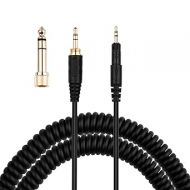 Smays ATH-M50x Cable, Coiled AUX Cord Replacement for Audio-Technica ATH-M40x, ATH-M70x Headphone with 1/4 inch Adapter, 4ft to 10ft