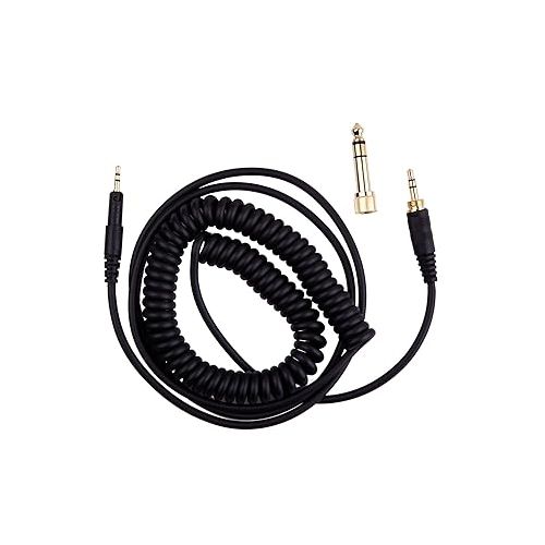  Smays ATH-M50x Cable, Coiled AUX Cord Replacement for Audio-Technica ATH-M40x, ATH-M70x Headphone with 1/4 inch Adapter, 4ft to 10ft