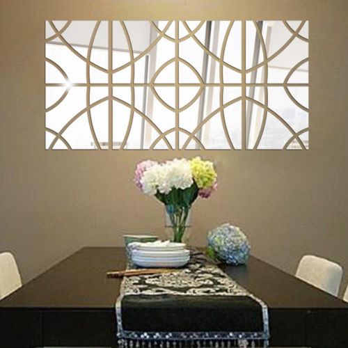  Smdoxi_home Mirror Sticker 14Pcs 3D Mirror Rectangle Vinyl Removable Wall Sticker Decal Home Decor Art DIY