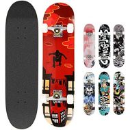 Smibie Skateboards Pro 31 inches Complete Skateboards for Teens Beginners Girls Boys Kids Adults, 7 Layer Maple Wood Skateboard