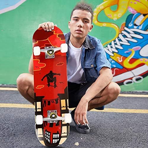  Smibie Skateboards Pro 31 inches Complete Skateboards for Teens Beginners Girls Boys Kids Adults, 7 Layer Maple Wood Skateboard