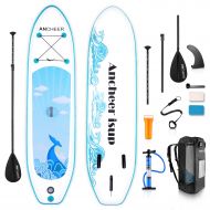 Smibie YUEBO Inflatable Stand Up Paddle Board, SUP Paddle Board for Beginner, Allround iSUP Boards Sup Boards with High-Pressure Pump, Coiled Leash, Adjustable Paddle and Easy-Carry Backp