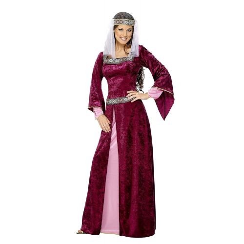  Smiffys Womens Maid Marion Costume, Dress and Headpiece, Tales of Old England,