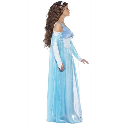  Smiffys Womens Medieval Maiden Deluxe Costume, Dress and Headpiece, Tales of Old England, Serious Fun