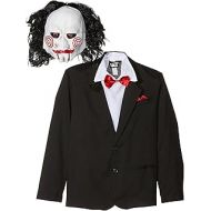 할로윈 용품Smiffys Mens Saw Jigsaw Costume, Mask, Jacket, Mock Waistcoat & Shirt, Size: M, Color: Black, 20493