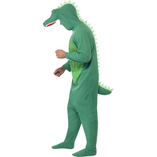  할로윈 용품Smiffys Mens Crocodile Costume, Hooded All in One, Party Animals, Serious Fun, Size L, 23631
