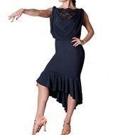 Smile New Latin Foxtrot Ballroom Competition Dance Dress Modern Salsa Waltz Standard Long Dress # YG022