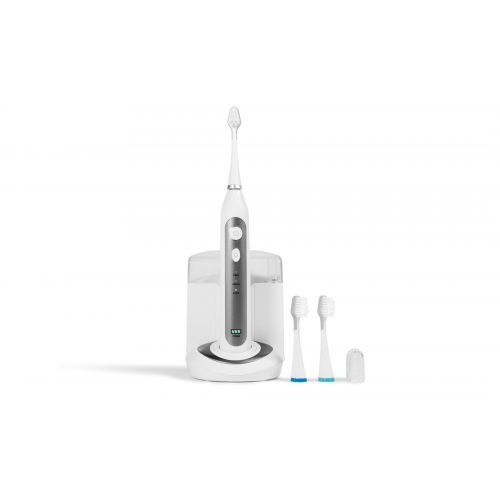  Smile Bright Store Elite Sonic Toothbrush with UV Sanitizing Charging Base - Platinum Edition - Silver