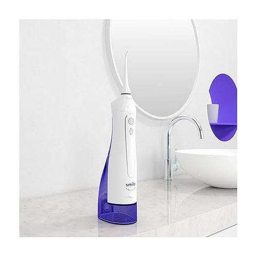  SmileDirectClub Premium Edition Water Flosser - XL Water Reservoir with 2 Nozzles, Waterproof and Cordless Design, 3 Pressure Modes - Removes 99% of Plaque