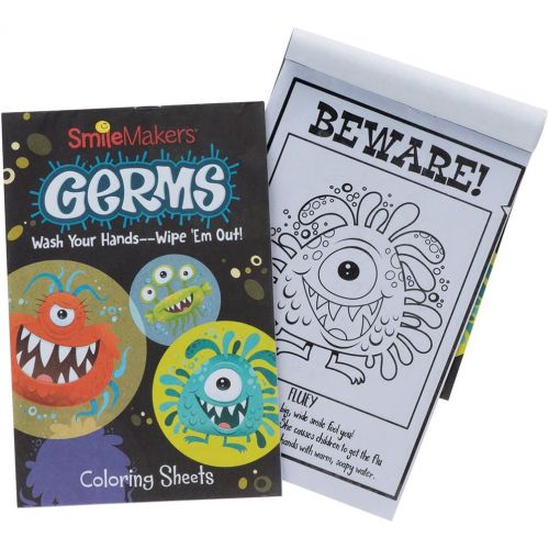  SmileMakers Germ Squad Coloring Books - Prizes 72 per Pack