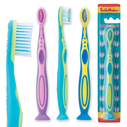  SmileMakers SmileCare Youth Fun Handle Toothbrushes - Dental Hygiene Products and Supplies - 48 per Pack