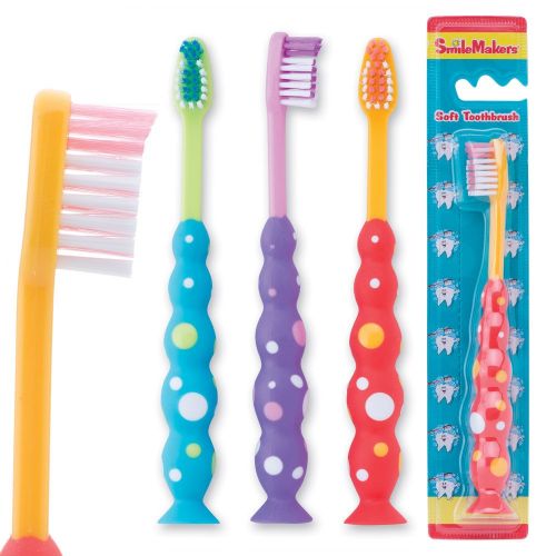 SmileMakers Smile Care Toddler Bubble Grip Toothbrushes - 48 per Pack