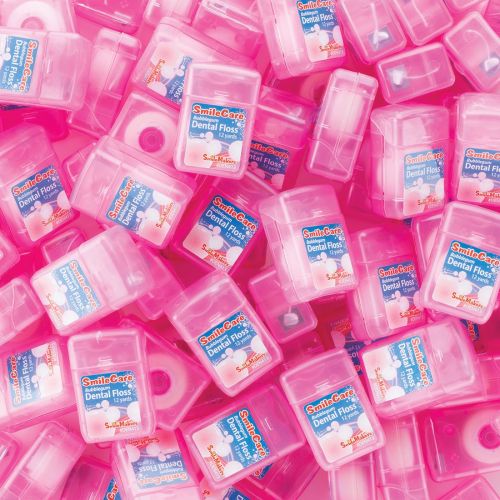  SmileMakers Bulk Bubblegum Waxed Floss - Dental Prizes and Giveaways - 1728 per Pack