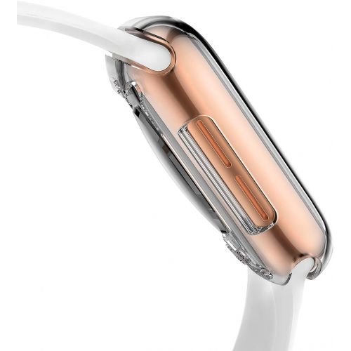  [아마존베스트]Smiling Clear Case for Apple Watch Series 4 44mm with Buit in TPU Screen Protector - All Around Protective Case High Definition Clear Ultra-Thin Cover for Apple iwatch 44mm Series
