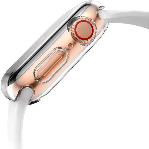  [아마존베스트]Smiling Clear Case for Apple Watch Series 4 44mm with Buit in TPU Screen Protector - All Around Protective Case High Definition Clear Ultra-Thin Cover for Apple iwatch 44mm Series