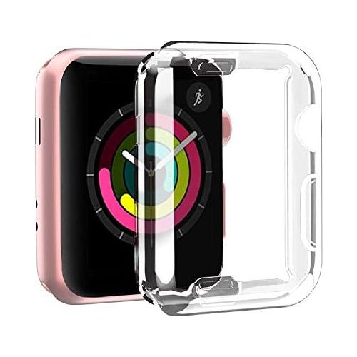  [아마존베스트]Smiling smiling Clear Case for Apple Watch 42mm with Buit in TPU Screen Protector All-Around Protective Case High Defination Clear Ultra-Thin Cover for Apple Watch 42mm Series 3 and Series