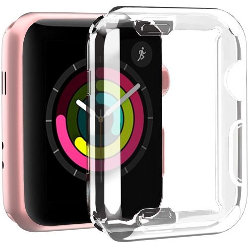  [아마존베스트]Smiling smiling Clear Case for Apple Watch 42mm with Buit in TPU Screen Protector All-Around Protective Case High Defination Clear Ultra-Thin Cover for Apple Watch 42mm Series 3 and Series