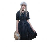 Smiling Angel Girls White Sweet Lolita Dress Princess Court Skirts Cosplay Costumes