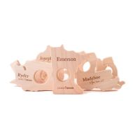 /SmilingTreeToys ANY STATE wood teether toy - locally grown or love from with option to personalize, teething toy for baby boy or girl, ALL 50 states